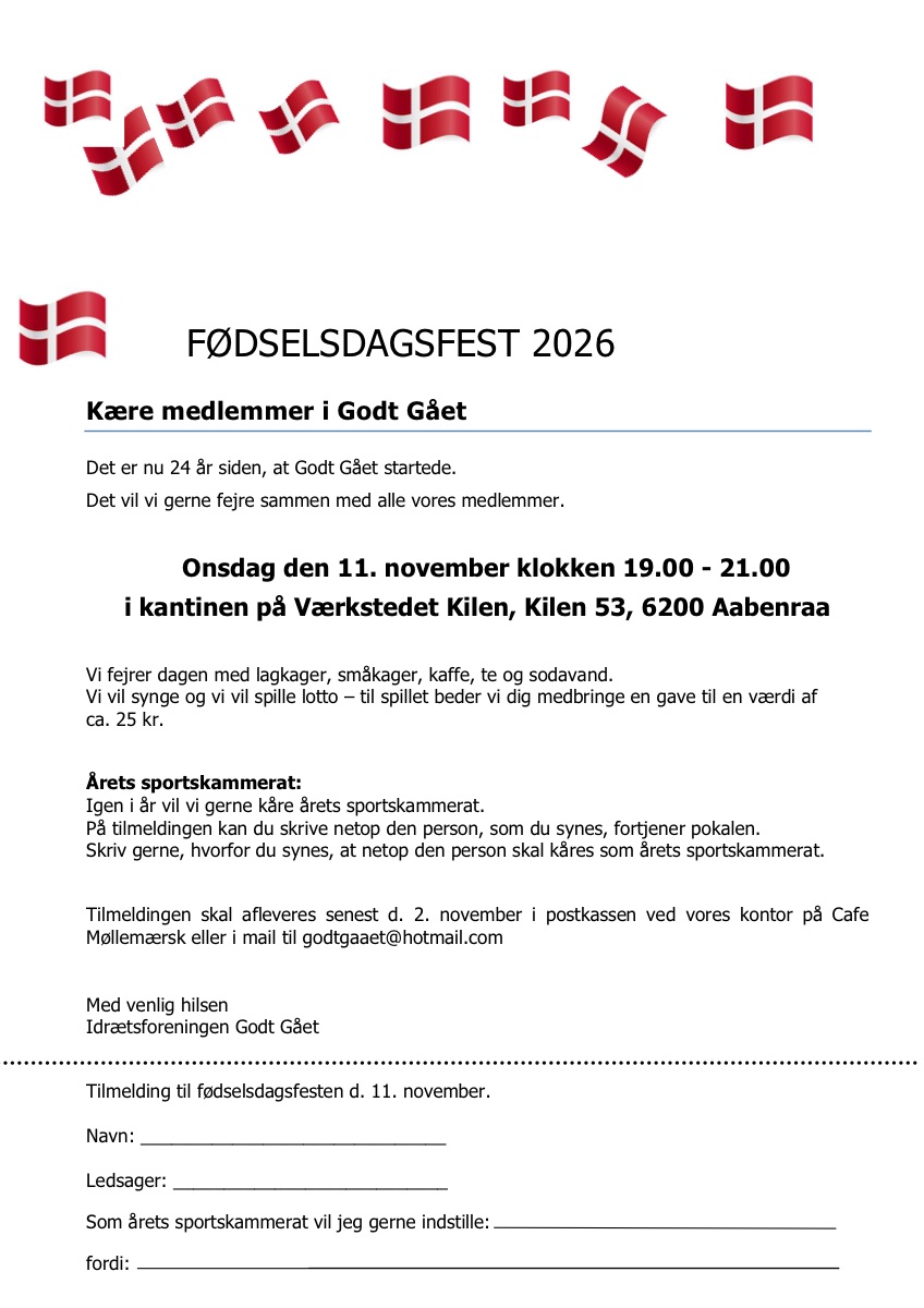 Invitation til fødselsdagsfest 2026